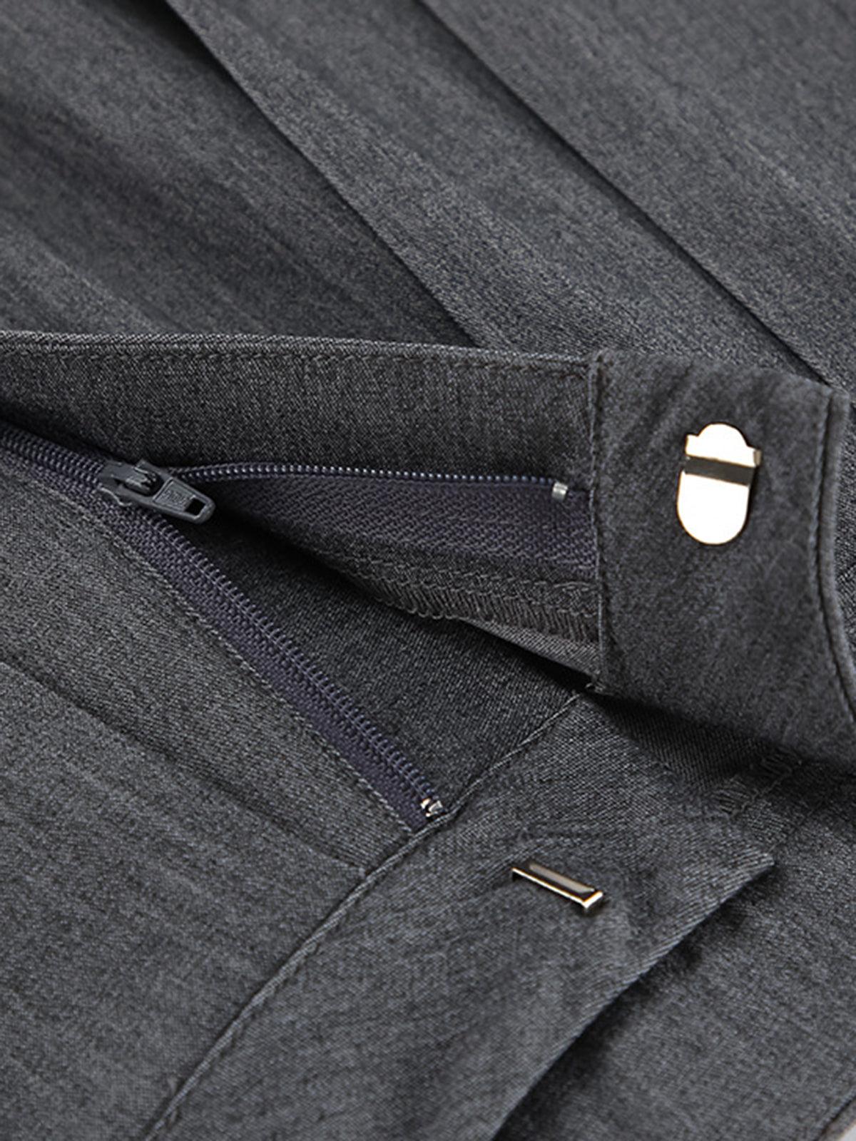 High-Waist Pleated Thin Pants