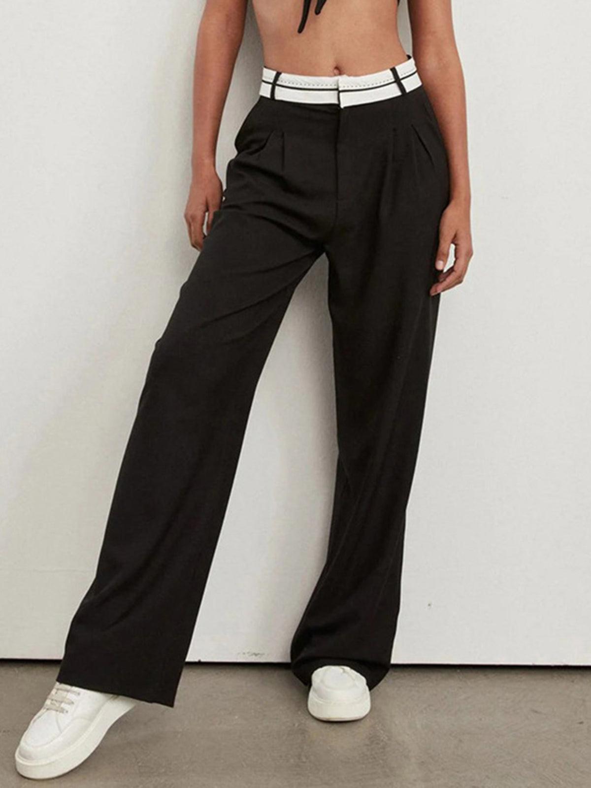 Highway Reverse Waistband Wide Leg Pants
